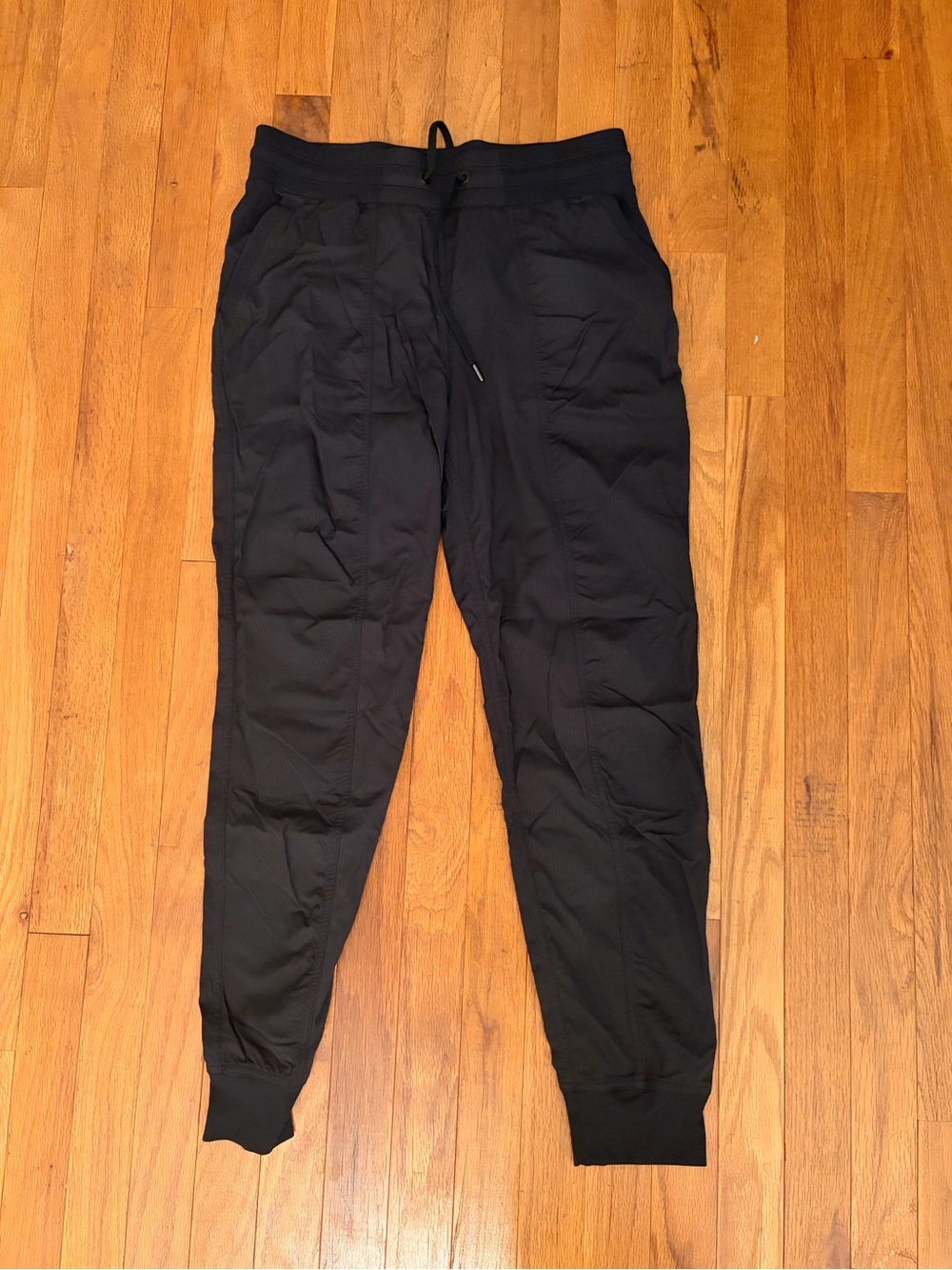 CRZ YOGA Black High-Waist Drawstring Joggers